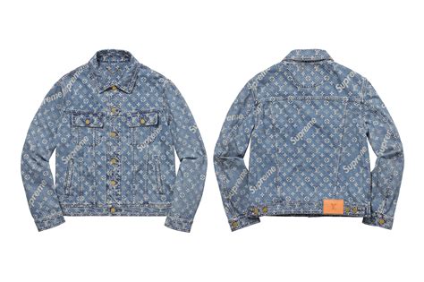 louis vuitton supreme jean jacket replica|louis vuitton supreme camo jacket.